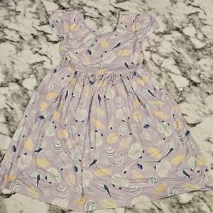 Little Sleepies Sandy Treasures Girls Bamboo Dress Size 10 Pockets Beach Shells